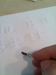 Writing a message with invisible ink